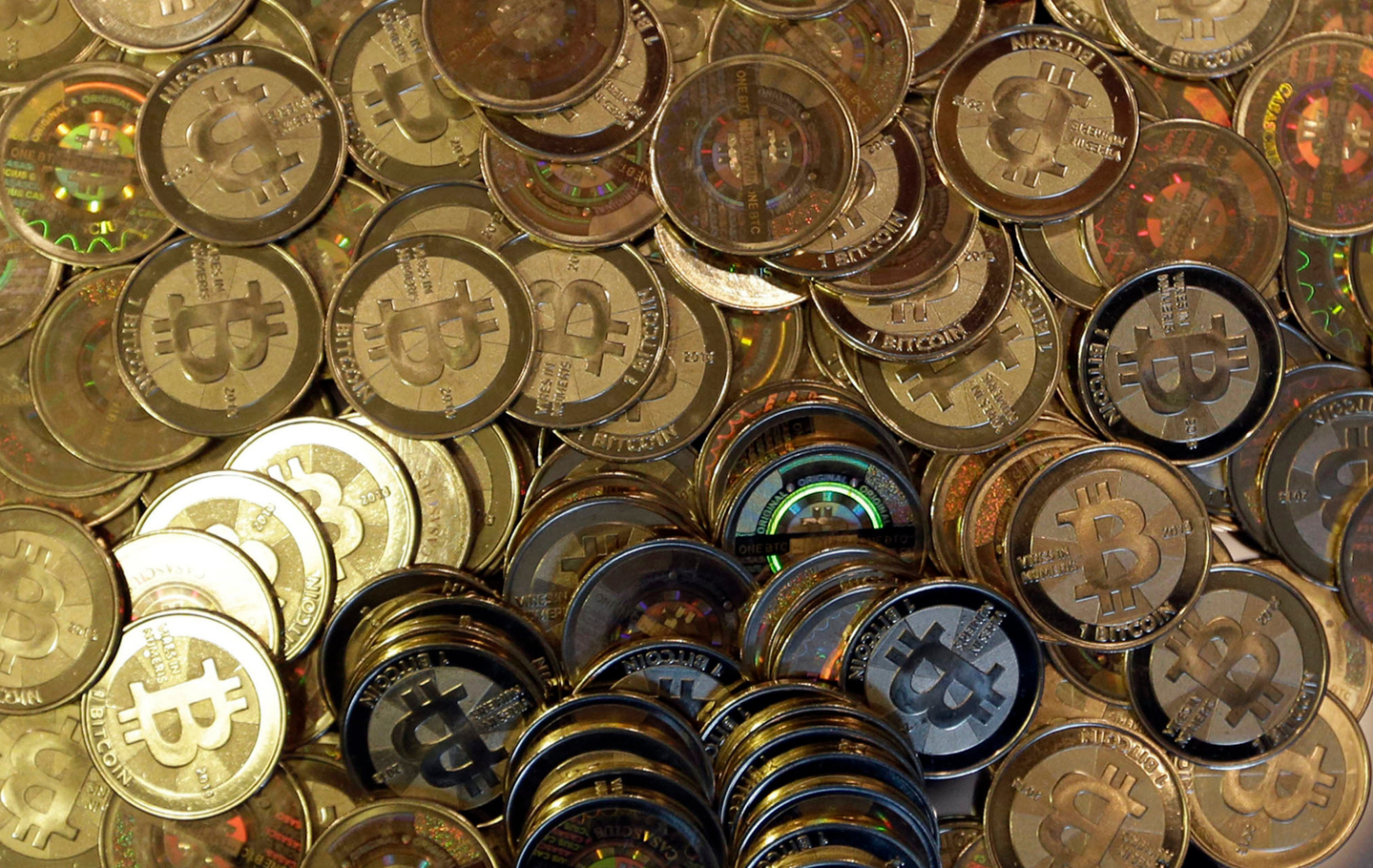 Bitcoin tokens are seen on April 3, 2013. [AP/YONHAP]