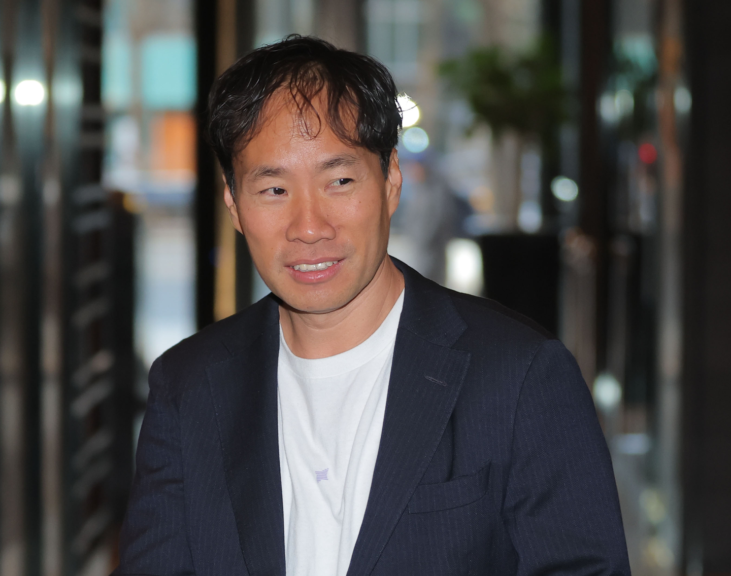 Upstage CEO Sung Kim is seen before a meeting with AMD Chair and CEO Lisa Su at a hotel in central Seoul on March 19. [YONHAP]
