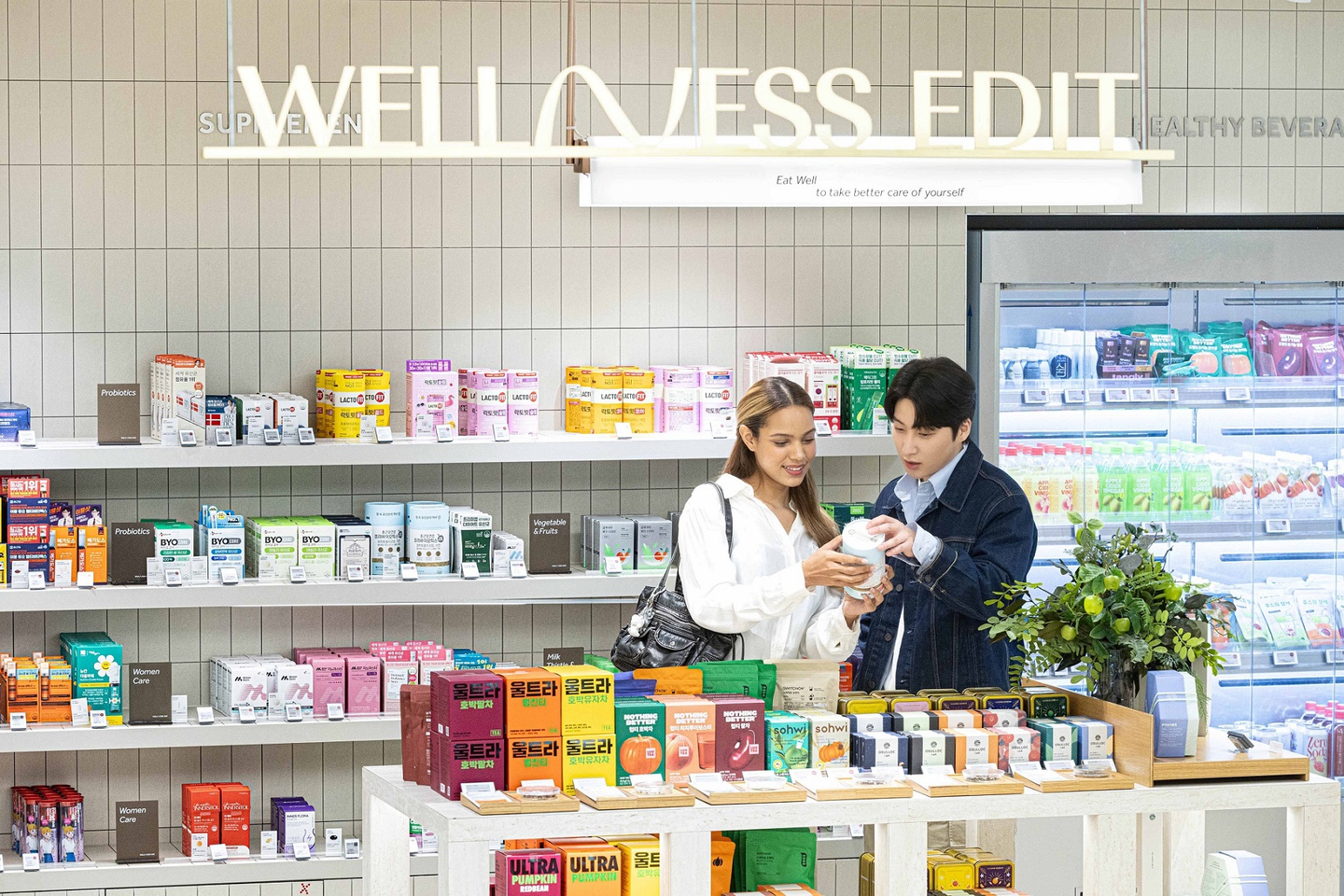 Customers look at products in the Wellness Edit section at an Olive Young store in Seongsu-dong, eastern Seoul, in November 2025. [OLIVE YOUNG]