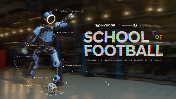 Hyundai Motor Group's "School of Football" campaign video for its humanoid robot Atlas. [HYUNDAI MOTOR GROUP] 